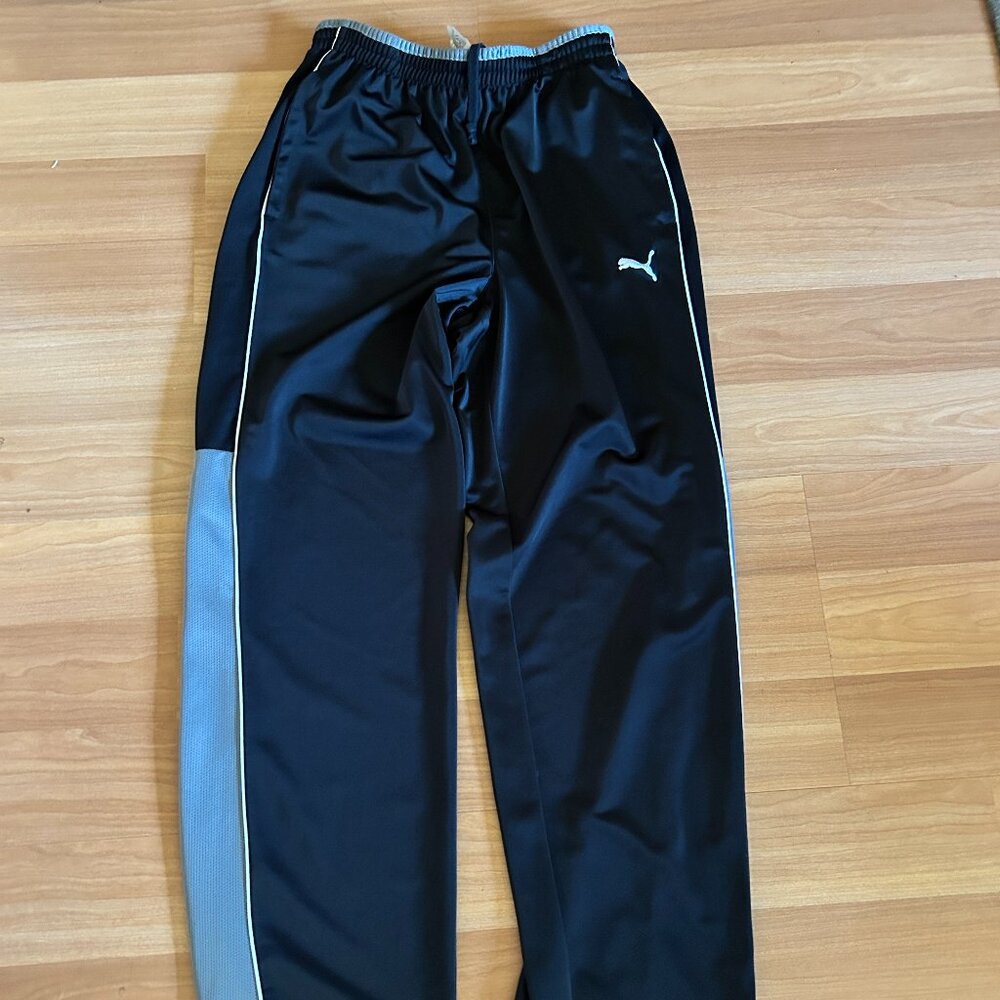 PUMA - Drawstring 2-toned Contrast Blue Track Athletic Pants - Men's S Preowned